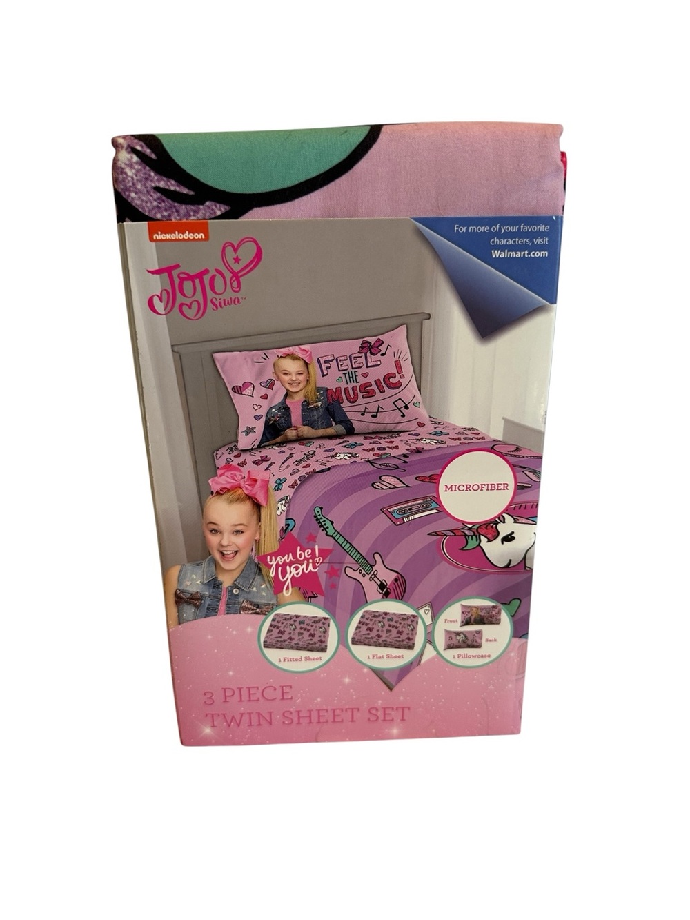 Nickelodeon JoJo Siwa Pink and Purple Twin Sheet Set